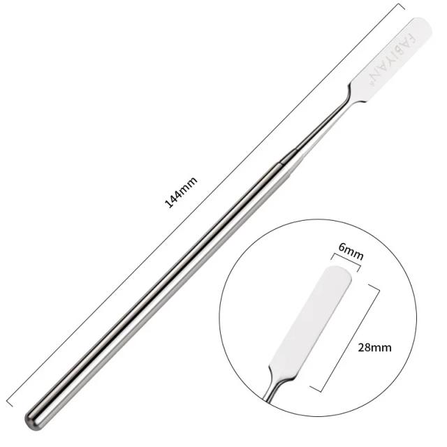 Espátula de Mistura de Aço Inoxidável para Pigmentos e Tintas de Maquiagem