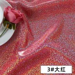 50x150cm brilho laser tecido de poliéster iridescente holográfico casamento festa fundo boneca roupas decoração material - Image 2