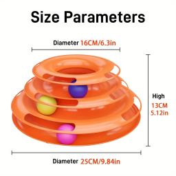 Interativo Play Track Tower para Cat, Quatro Camadas Turntable, Teaser Toy para Indoor, Fornecimento - Image 2