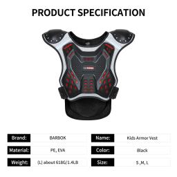 BARBOK-Colete de armadura para crianças, proteção motocross, universal, reflexivo noturno, equitação infantil - Image 5