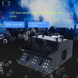 2000W Led Bubble Fog Machine Máquina integrada de bolha de fumaça de roda dupla Máquina profissional do efeito do partido do evento do casamento Para DJ Party Performance Halloween - Image 4