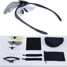 Óculos Táticos Resistentes ao Impacto, Tiro Paintball Goggles, Proteção UV, Caça ao ar livre, Caminhadas Óculos de sol, 3 Lens - Image 1