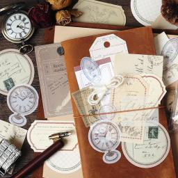 30pcs sala de memória retro adesivos de papel decorativo scrapbooking rótulo diário álbum de papelaria planta vintage planejador de diário - Image 4