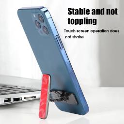 Suporte do telefone de metal dobrável mini invisível do telefone móvel kickstand titular 360 rotatable mesa telefone celular suporte de montagem para iphone mi - Image 2