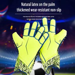 Luvas espessadas do goleiro do futebol para adultos e crianças, Látex respirável e confortável, Luvas de treinamento de construção - Image 2