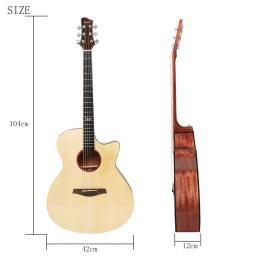 IRIN-Violão Acústico e Folk com Saco, Painel de Madeira Spruce, Cordas Capo, Peças e Acessórios de Guitarra, 41 £, 6 Cordas - Image 2