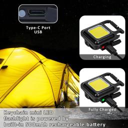 Lanterna LED para camping ao ar livre, Super brilhante, 15000 LM, suporte dobrável, abridor de garrafas, chaveiro USB recarregável, luz impermeável, ferramenta de camping - Image 5