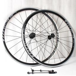 Bucklos 700c conjunto de rodas de bicicleta de estrada 9*100mm 10*130mm conjunto de rodas de bicicleta de liga de alumínio dianteiro traseiro v freio rodas peças de bicicleta - Image 2