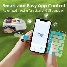 Cortador de grama robô cortador de grama robótico controle por aplicativo com wifi bluetooth para 600m2 cuidados com o jardim doméstico - Image 2