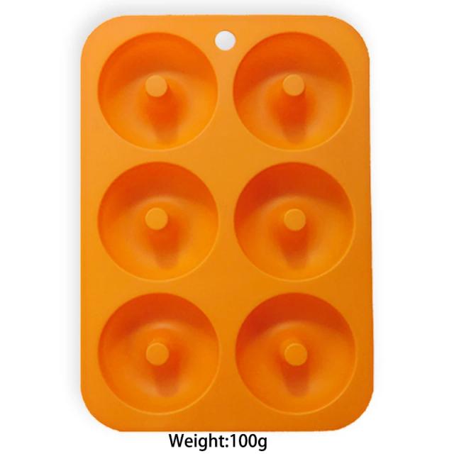 Moldes de Silicone Antaderente para Donuts e Mini Cupcakes com 6 Cavidades, Resistentes ao Calor