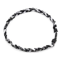 Colar de esportes trançado iônico titanium para beisebol/softball/futebol (preto) - Image 1