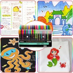 Conjunto de canetas gel coloridas para adultos, Fine Point Art Marker, 60 cores únicas, livros para colorir, rabiscar, Scrapbooking, desenho - Image 4