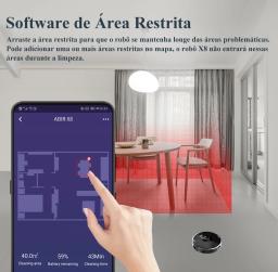 (Código promocional: BR2200)Robô aspirador de pó ABIR X8, navegação a laser lidar, 6500pa sucção, multi-assoalho mapa, Esterilização UV, y forma molhado esfregar, app zonas não-go, Exclusivo Sensor TOF - Image 5