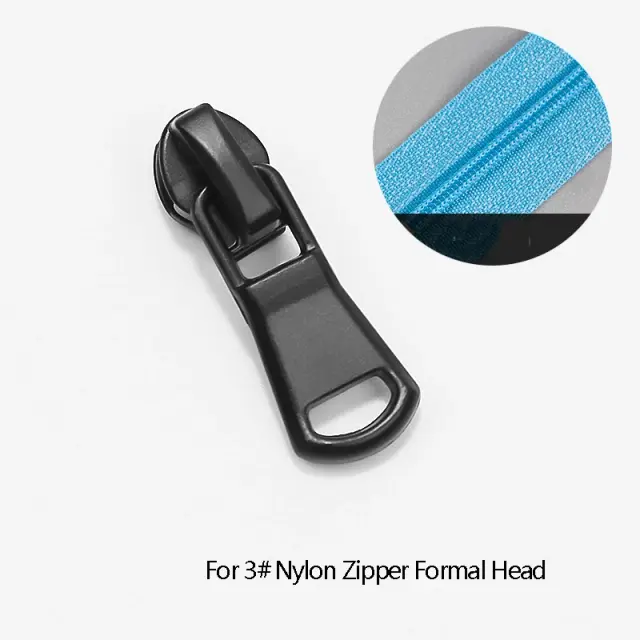 Kit de Reparação com 10 Peças de Zíper Preto para Acessórios de Costura e Vestuário