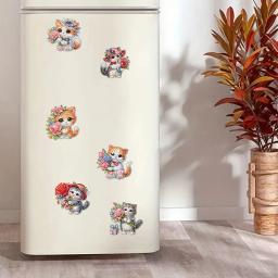 Ímãs de geladeira acrílicos para artesanato DIY, forma especial, bolo, borboleta, Diamond Art, decalques, pintura, presente do partido, 6pcs - Image 4