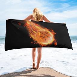 Esportes basquete toalha de praia microfibra secagem rápida suprimentos do banheiro natação ginásio acampamento decoração para casa toalhas para namorados presentes - Image 5