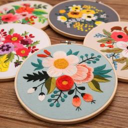 Kit Bordado DIY Padrões Floral Bordado Bordado Conjunto Cross Stitch Kits Para Iniciantes Craft Lover - Image 1