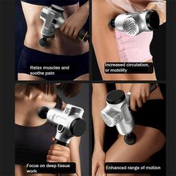 Pistola De Massagem Portátil, Massageador Muscular De Percussão, 30 Velocidades, Pistola De Fascia - Image 6