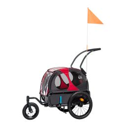 Bike Trailer Cargo Cart for Dogs and Pets, 3 rodas grandes para Off-Road, Mesh Screen - Image 2