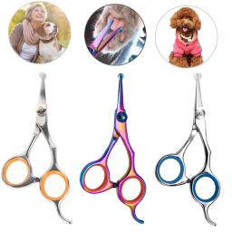 Aço inoxidável Pet Hair Scissors, Dog Trimming Grooming Shears, Animal Cutting, Pés, Orelha, Olho, Animais de estimação - Image 1