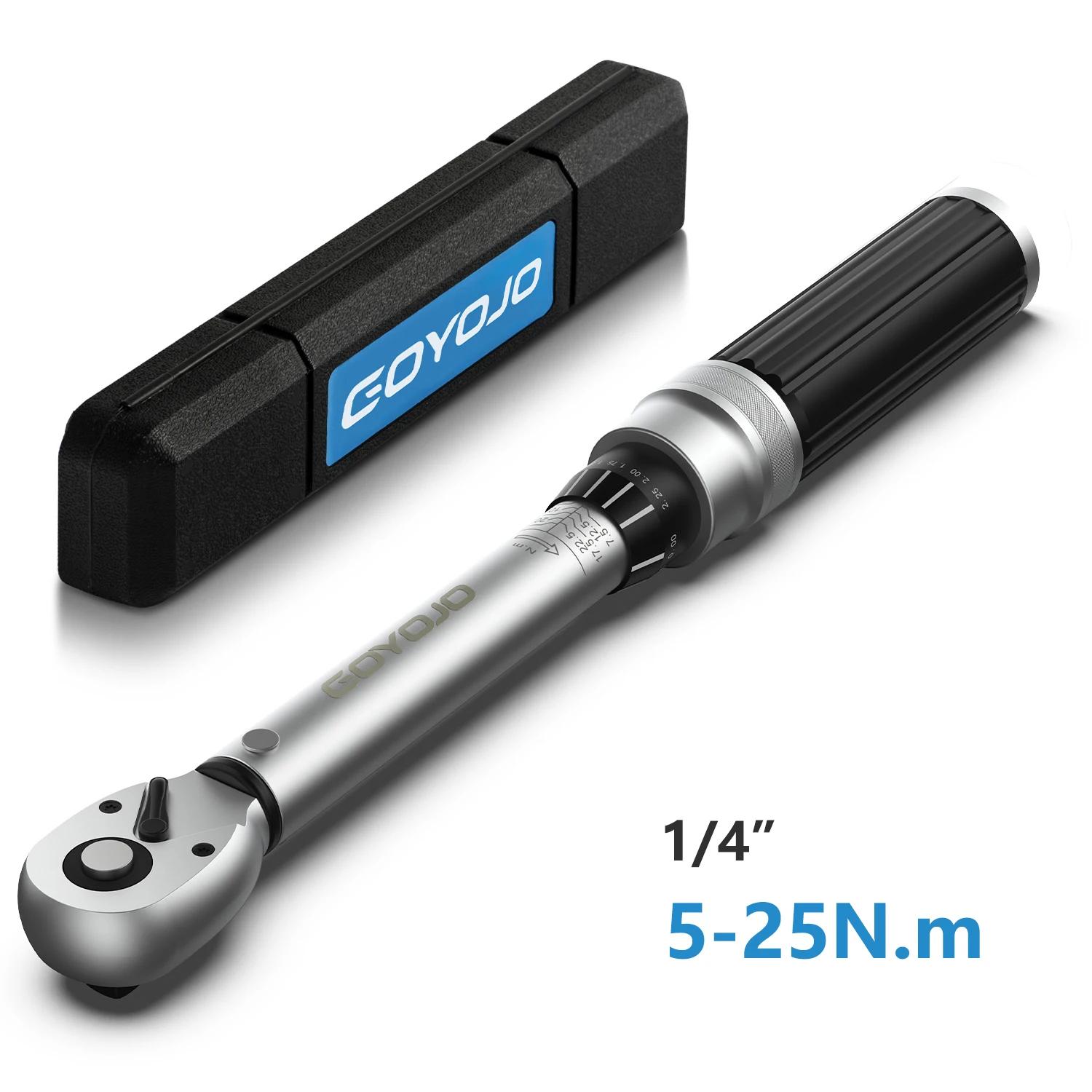 Chave de torque de 3/8 "5-60N.m Chave de torque de unidade quadrada 1/4" Chave de torque pro 5-25N.m Ferramenta profissional de reparo automotivo de bicicleta - Image 1