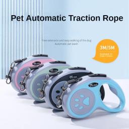 Trela De Cão De Nylon Durável Retrátil Automático, Cat Lead Estendendo, Filhote de Cachorro Andando e Correndo Tração Roleta, Cães Pequenos, 3m, 5m - Image 2
