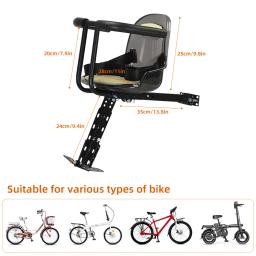 Front Mount Mountain Bike Assento com Guardrail para Crianças, Cinto de Bicicleta, Acessórios de Bicicleta, Segurança Infantil - Image 3