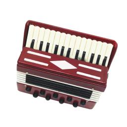 Mini Acordeão De Madeira Com Caixa Preta, Instrumento Musical Miniatura, Casa De Bonecas, Presente - Image 3