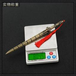 22 cm banhado a ouro maça de cobre forjado antigo metal chinês armas frias modelo decoração de casa artesanato coletar brinquedos de equipamentos de boneca dropshipping atacado venda quente presentes novo presente de c - Image 6