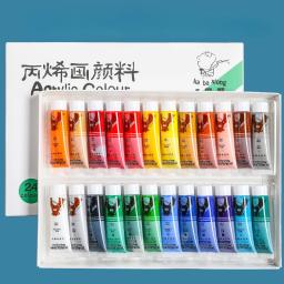 Conjunto de tinta acrílica para pintura de parede, pigmento artístico impermeável, prova solar, não desbotando, grafite desenhado à mão, têxtil diy, 12 cores, 18 cores, 24 cores, 36 cores - Image 2