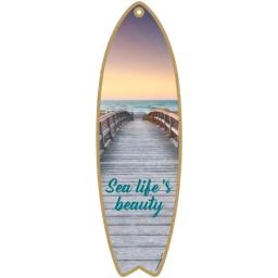 Decoração De Parede De Prancha De Madeira, Temática De Praia, Placas De Madeira, Sinais De Prancha De Surf, Exterior, Náutico, Decoração De Verão Para Parede De Mar - Image 5