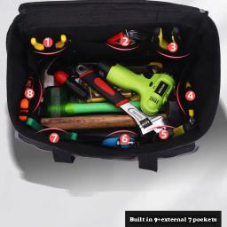 Carrinho impermeável multifuncional, kit de ferramentas de grande capacidade, espessado, resistente ao desgaste, fundo de plástico, bolso múltiplo - Image 6