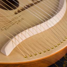 Harpa de mogno e lira de 19 cordas, instrumento musical portátil com chave de afinação, corda sobressalente para iniciantes, espaço exterior, lótus, ganso selvagem - Image 4