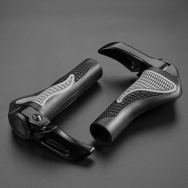 Empunhaduras Ergonômicas Anti-Slip para Bicicleta com Bloqueio Bilateral e Quebra Vice - 1 Par de Acessórios para Guiador de Bike