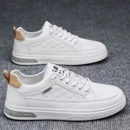 Sapatos de skate respiráveis para homens, tênis esportivos masculinos, tênis de corrida, branco, casual - Image 5