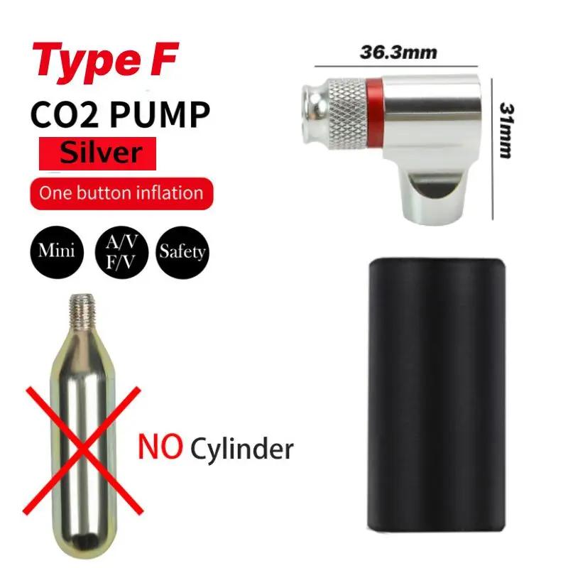 Alumínio portátil Alloy Bomba de bicicleta, CO2 Inflator, Schrader, Presta Adaptador, Segurança, Automático, Mini Mão - Image 1