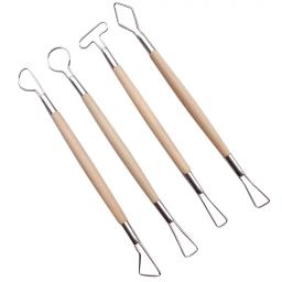 DIY argila esculpir ferramentas kit, cera cerâmica, cerâmica, ferramenta de escultura, artesanato, modelagem escultura escultura escultura escultura, conjunto de facas, novo, 4pcs, 2024 - Image 2