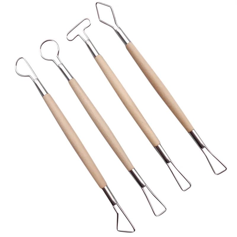 DIY argila esculpir ferramentas kit, cera cerâmica, cerâmica, ferramenta de escultura, artesanato, modelagem escultura escultura escultura escultura, conjunto de facas, novo, 4pcs, 2024 - Image 1