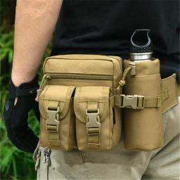 Pacote de Cintura Tática Portátil Masculina, Bolsa de Cinto de Nylon, Bolsa de Telefone, Esportes ao Ar Livre, Caça, Escalada, Camping, Caminhada, Garrafa de Água - Image 1