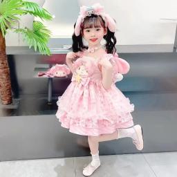 Venda quente kawaii cinnamoroll minha melodia vestido da menina dos desenhos animados anime lolita vestidos de princesa festa de verão doce meninas presentes bonitos - Image 2