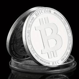 Moeda criptográfica física chapeada prateada, Moeda comemorativa, Moedas colecionáveis, Coleção de criptomoedas, arte, lembrança - Image 2