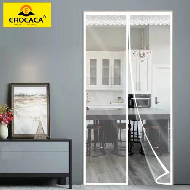 Cortina de Isolamento Térmico EROCACA: Cortina Magnética à Prova de Vento para Ar-Condicionado e Portas no Inverno