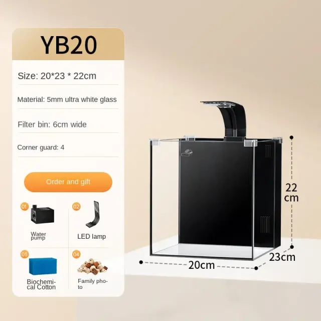 Vidro Personalizado com Iluminação LED e Filtro de Mídia para Aquários de Todos os Tipos a Preço de Fábrica