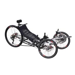 Trikexplor 27 velocidades bb7 freios a disco suspensão malha assento pedal energia reclinada triciclo adulto grande roda triciclo - Image 4