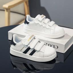 Novo tenis tênis para crianças verão respirável meninos meninas sapatos esportivos casuais sola macia crianças pequenos sapatos brancos tamanho 26-37 - Image 3