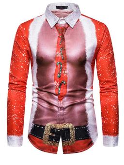2024 nova moda terno camisa natal masculino músculo árvore de natal engraçado padrão hd macio e confortável masculino tamanho grande - Image 5