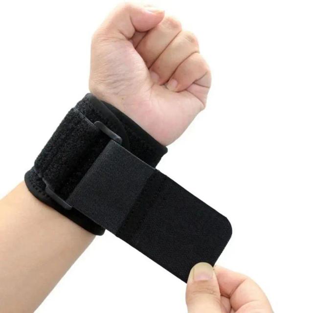 Pulseira Respirável Ajustável para Compressão e Suporte de Pulso em Treinos de Halterofilismo e Atividades Esportivas