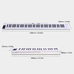 Piano digital dobrável com 88 teclas, portátil, piano eletrônico multifuncional, piano para estudante, instrumento musical - Image 5