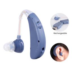 Recarregável BTE Ear Hearing Aids para idosos, aparelho auditivo barato, amplificador de som para surdez, novo, 2022 - Image 3