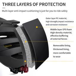 Eastinear-road Capacete De Bicicleta Com Luz Traseira LED, Capacete De Ciclismo, Respirável, Ajuste 57-62cm, Ultra Leve, Para Adulto - Image 5